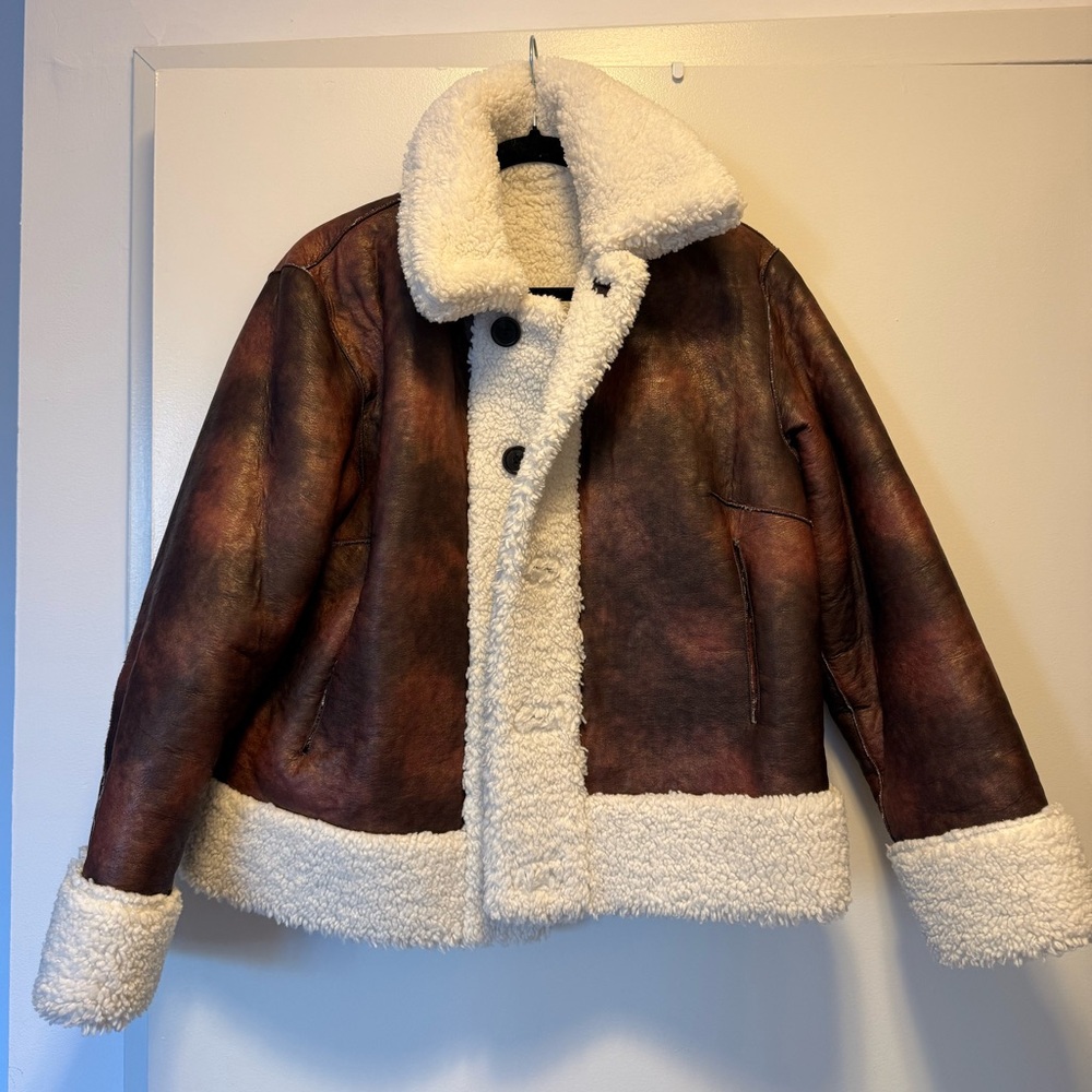 APPARIS Teddy Lined Faux Leather Jacket